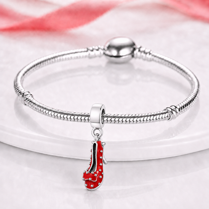 MariaFonte Bead Charm Pendente Ciondolo Scarpa Rossa in Argento 925 Compatibile con Collane e Bracciali Pandora