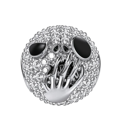 Maria Fonte Bead Charm Ciondolo Teschio Fantasma Zucca Halloween in Argento 925 con Zirconia Compatibile con Collane e Bracciali Pandora