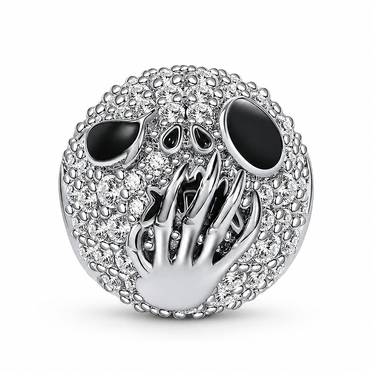 Maria Fonte Bead Charm Ciondolo Teschio Fantasma Zucca Halloween in Argento 925 con Zirconia Compatibile con Collane e Bracciali Pandora