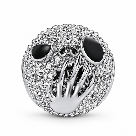 Maria Fonte Bead Charm Ciondolo Teschio Fantasma Zucca Halloween in Argento 925 con Zirconia Compatibile con Collane e Bracciali Pandora