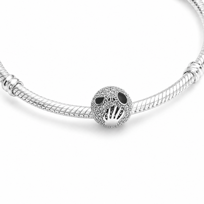 Maria Fonte Bead Charm Ciondolo Teschio Fantasma Zucca Halloween in Argento 925 con Zirconia Compatibile con Collane e Bracciali Pandora