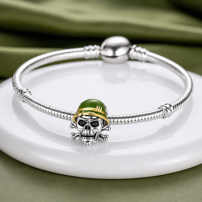 MariaFonte Bead Charm Ciondolo Teschio Ossa Skellington Halloween in Argento 925 Compatibile con Collane e Bracciali Pandora