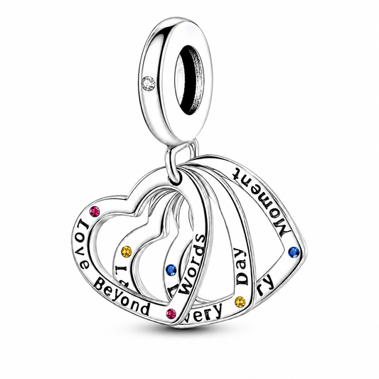 Pendant in the shape of wine glasses in 925 Sterling silver with cubic zirconia