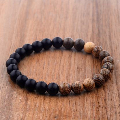 Ethnic bracelet with wooden beads