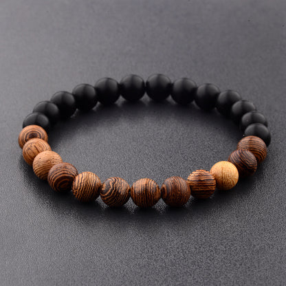 Ethnic bracelet with wooden beads