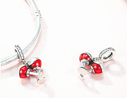 Maria Fonte Bead Charm Ciondolo Calici di Vino in Argento 925 con Zirconia Compatibile con Collane e Bracciali Pandora