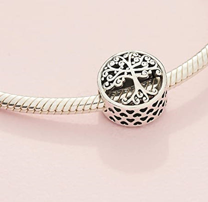 MariaFonte Bead Charm Albero della Vita in Argento 925 Compatibile con Collane e Bracciali Pandora