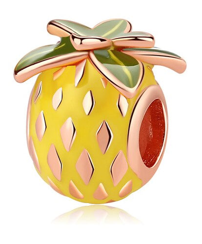 MariaFonte Bead charm Ananas Argento 925 Compatibile con Collane e Bracciali Pandora