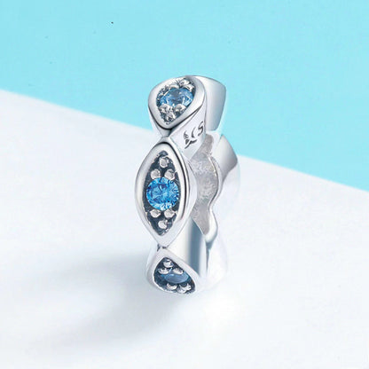 MariaFonte Charm Argento 925 Zirconia Turchese Compatibile con Collane e Bracciali Pandora