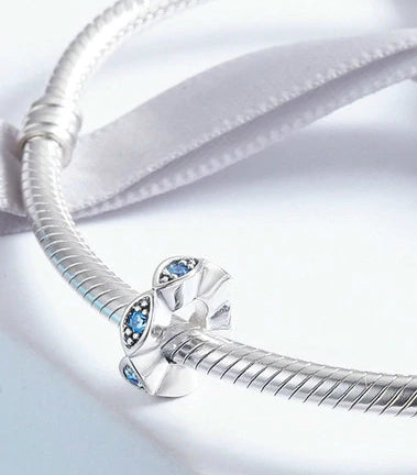 MariaFonte Charm Argento 925 Zirconia Turchese Compatibile con Collane e Bracciali Pandora