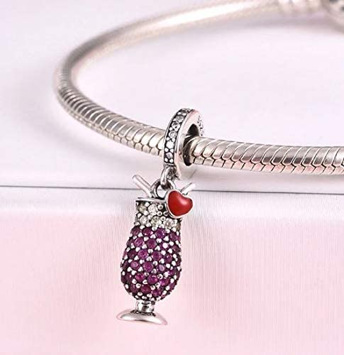 MariaFonte Charm Aperitivo Cocktail Drink Argento 925 Compatibile con Collane e Bracciali Pandora