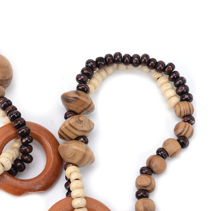 Ethnic wooden necklace