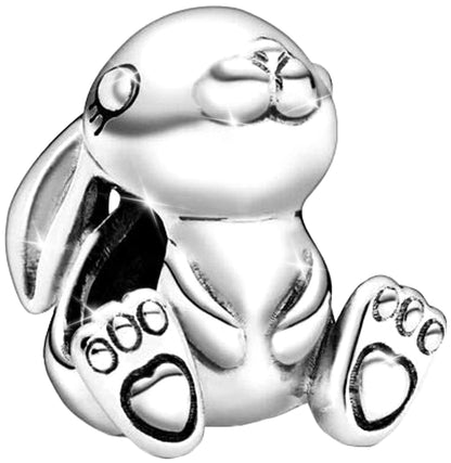 MariaFonte Bead Charm Coniglietto in Argento 925 Compatibile con Collane e Bracciali Pandora