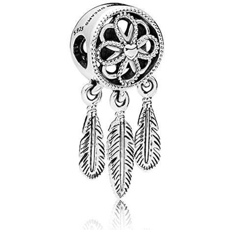 Maria Fonte Bead Charm Ciondolo Dreamcatcher (Acchiappa Sogni) in Argento 925 Compatibile con Collane e Bracciali Pandora