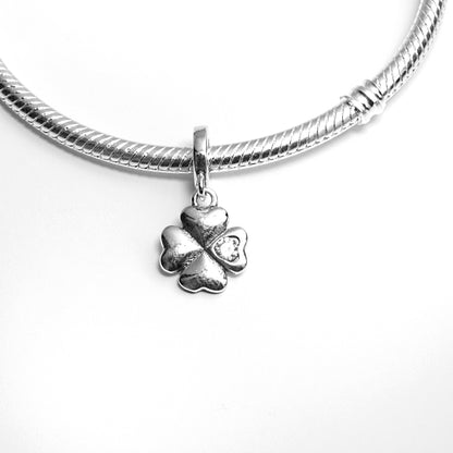 MariaFonte Bead Charm Quadrifoglio in Argento 925 Compatibile con Collane e Bracciali Pandora