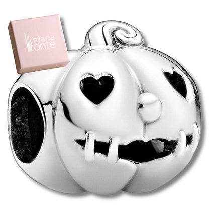 MariaFonte Bead Charm Ciondolo Zucca Halloween in Argento 925 Compatibile con Collane e Bracciali Pandora