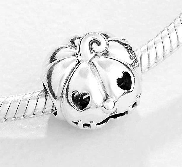 MariaFonte Bead Charm Ciondolo Zucca Halloween in Argento 925 Compatibile con Collane e Bracciali Pandora